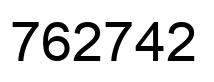 Number 762742 black image