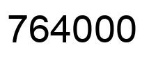 Number 764000 black image