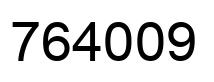 Número 764009 imagen negro