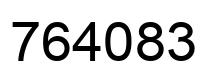 Number 764083 black image