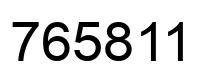 Número 765811 imagen negro