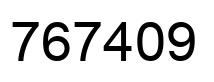 Number 767409 black image