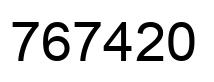 Number 767420 black image