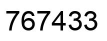 Number 767433 black image