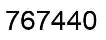 Número 767440 imagen negro