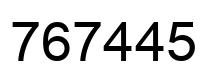 Number 767445 black image