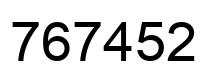 Number 767452 black image