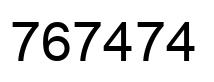 Number 767474 black image