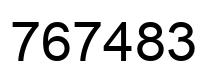 Number 767483 black image