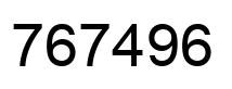 Number 767496 black image
