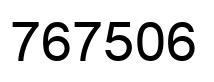 Number 767506 black image