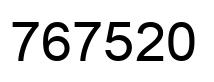 Number 767520 black image