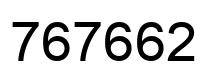 Number 767662 black image
