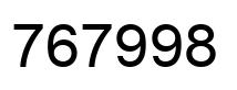 Número 767998 imagen negro