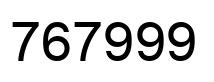 Número 767999 imagen negro