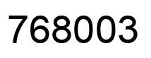 Número 768003 imagen negro