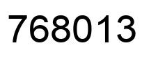 Número 768013 imagen negro