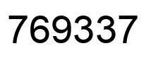 Número 769337 imagen negro