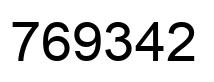 Number 769342 black image