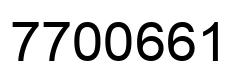 Number 7700661 black image
