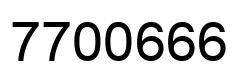 Number 7700666 black image