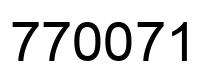 Number 770071 black image