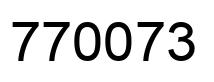 Number 770073 black image