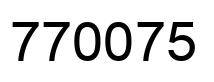 Number 770075 black image