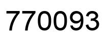 Number 770093 black image