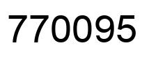 Number 770095 black image