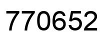 Número 770652 imagen negro
