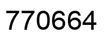 Number 770664 black image