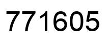 Number 771605 black image