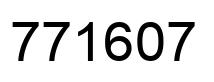 Number 771607 black image
