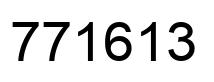 Número 771613 imagen negro