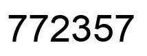 Number 772357 black image