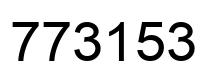 Number 773153 black image