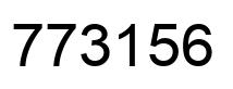 Number 773156 black image