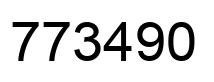 Number 773490 black image
