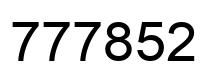 Número 777852 imagen negro