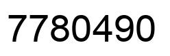 Number 7780490 black image