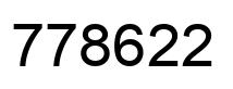 Número 778622 imagen negro