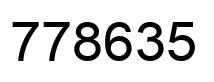 Número 778635 imagen negro
