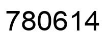 Number 780614 black image