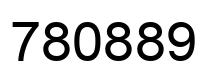 Number 780889 black image