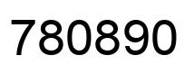 Number 780890 black image