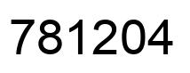 Number 781204 black image