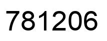 Number 781206 black image
