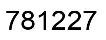 Number 781227 black image