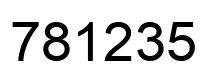 Number 781235 black image